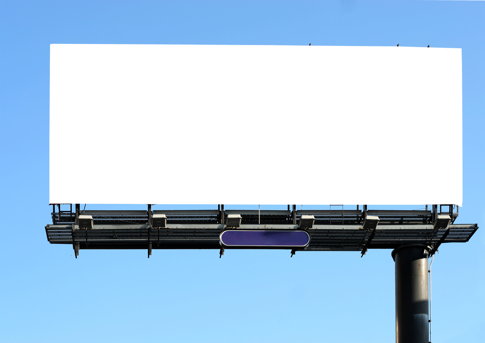 billboard on blue